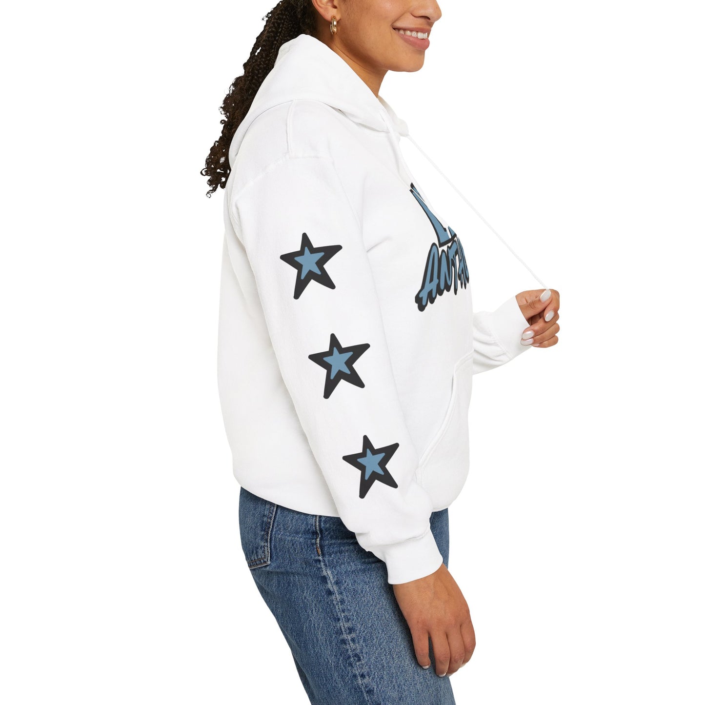 Lee Anthony Blue Star Hoodie (White)